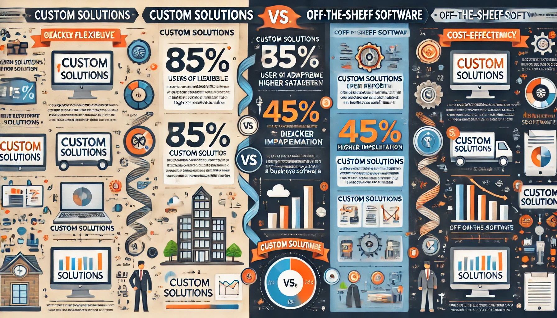 infographic comparing the flexibility, adaptability, and cost-effectiveness