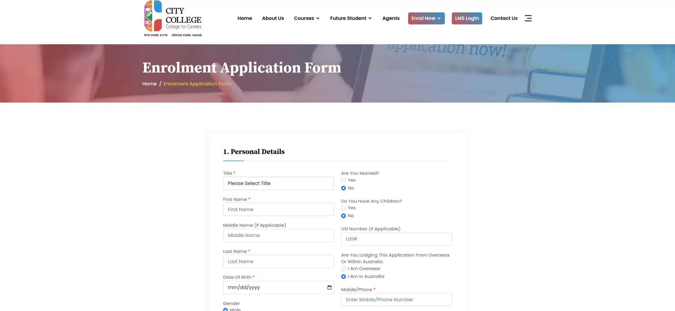 Enrolment Form